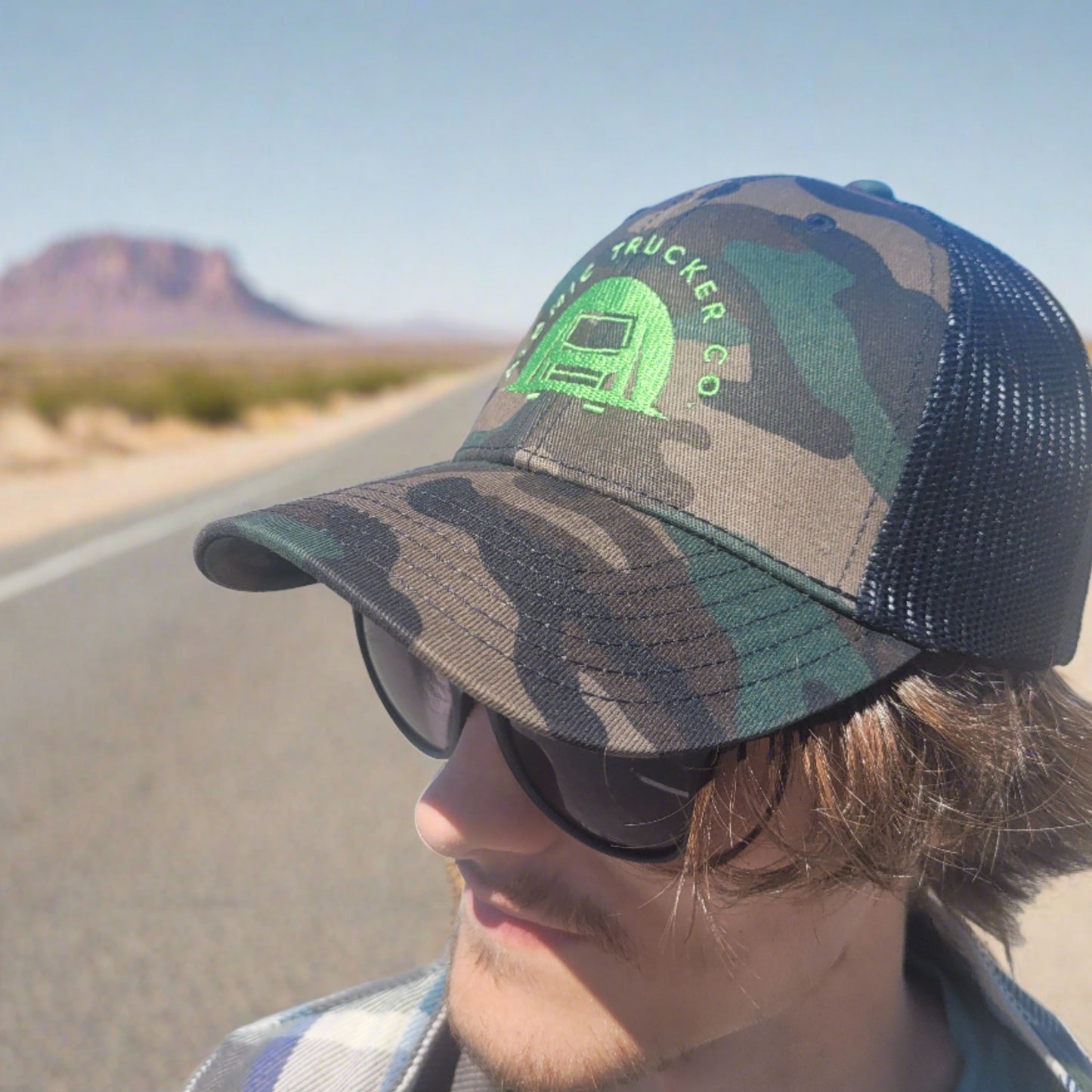 Camouflage trucker hat