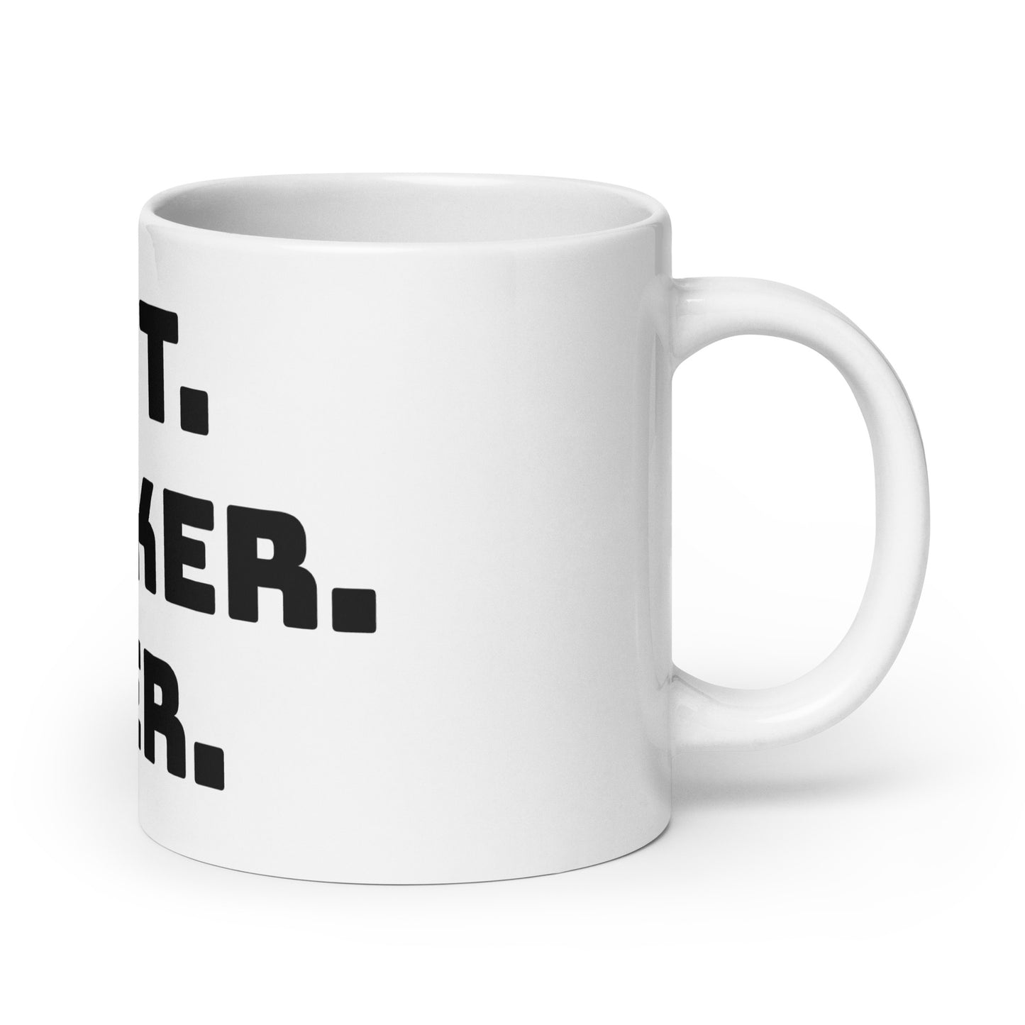 White glossy mug